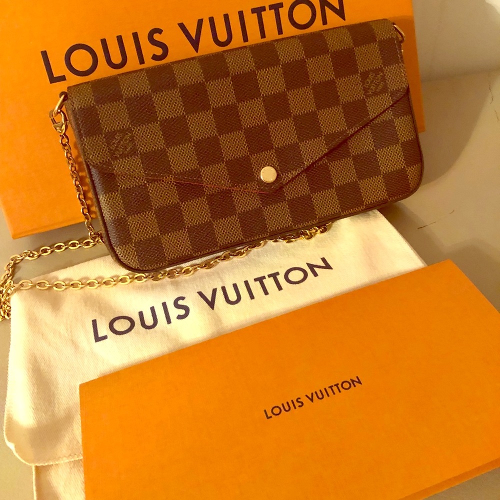 Authentic Louis Vuitton Felicie Clutch/ Crossbody